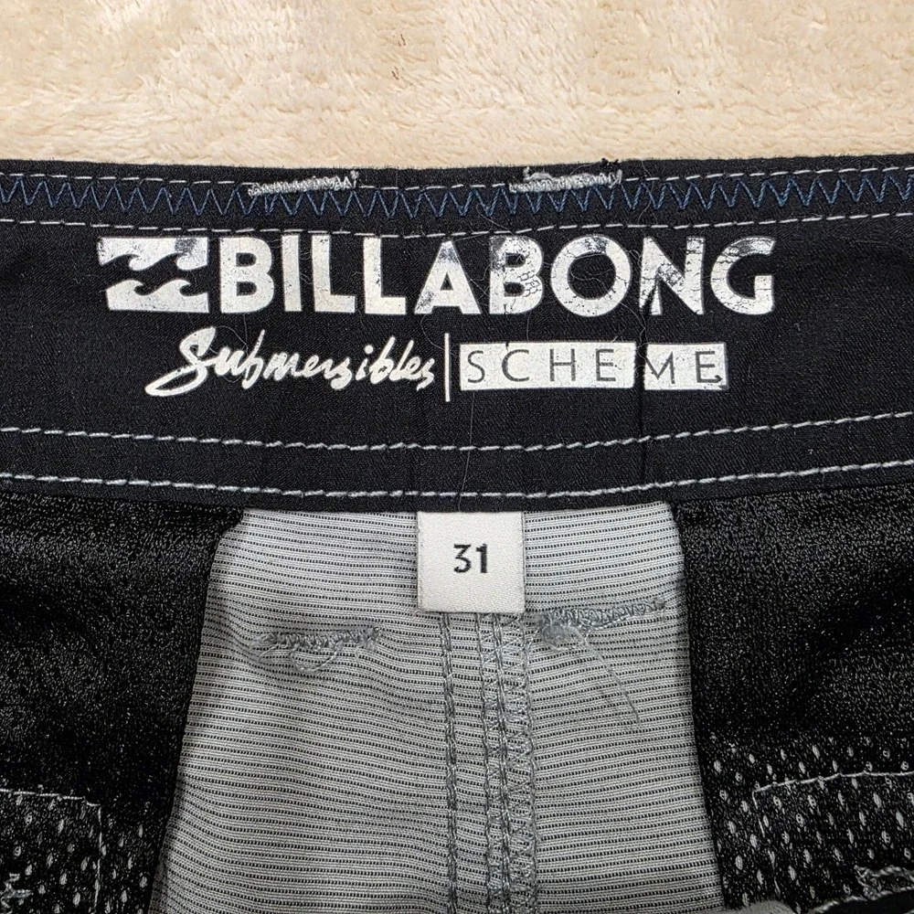 Billabong Submersibles Scheme Men Hybrid Cargo Shorts Size 31 Gray Quick Dry